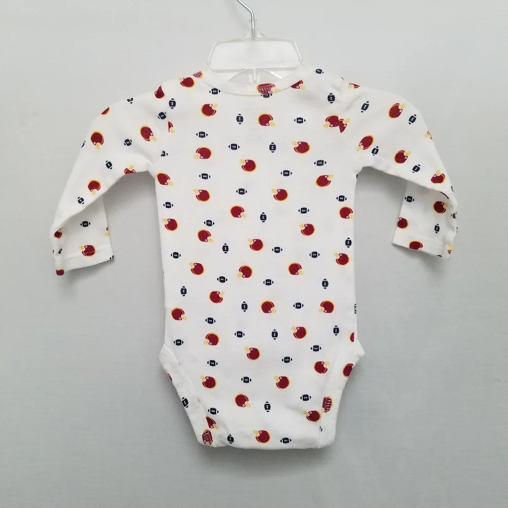 Just For You Football Long Sleeve Onesie